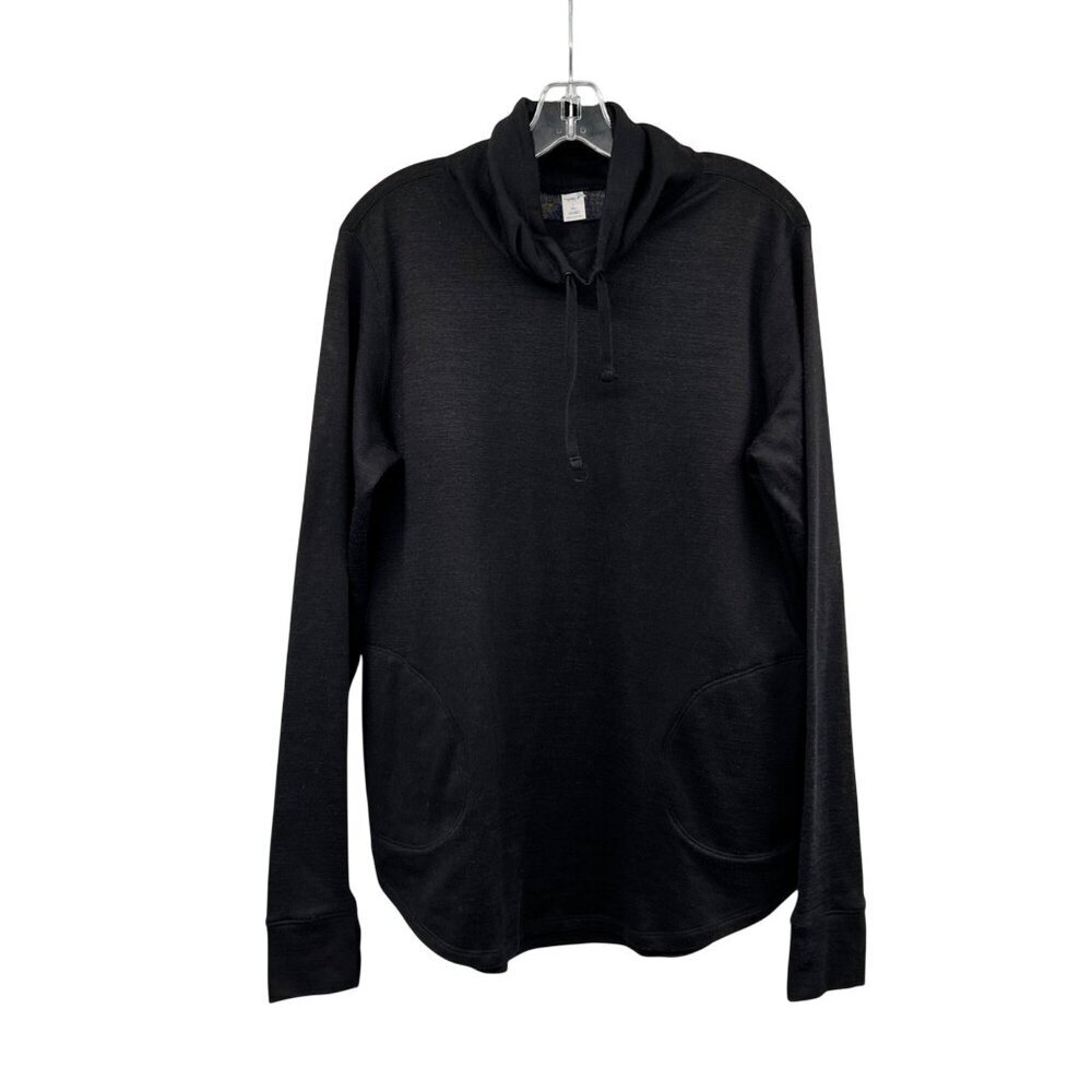 Old Navy Active Womens Cowl Neck Pullover Top Long Sleeve Black Size Large